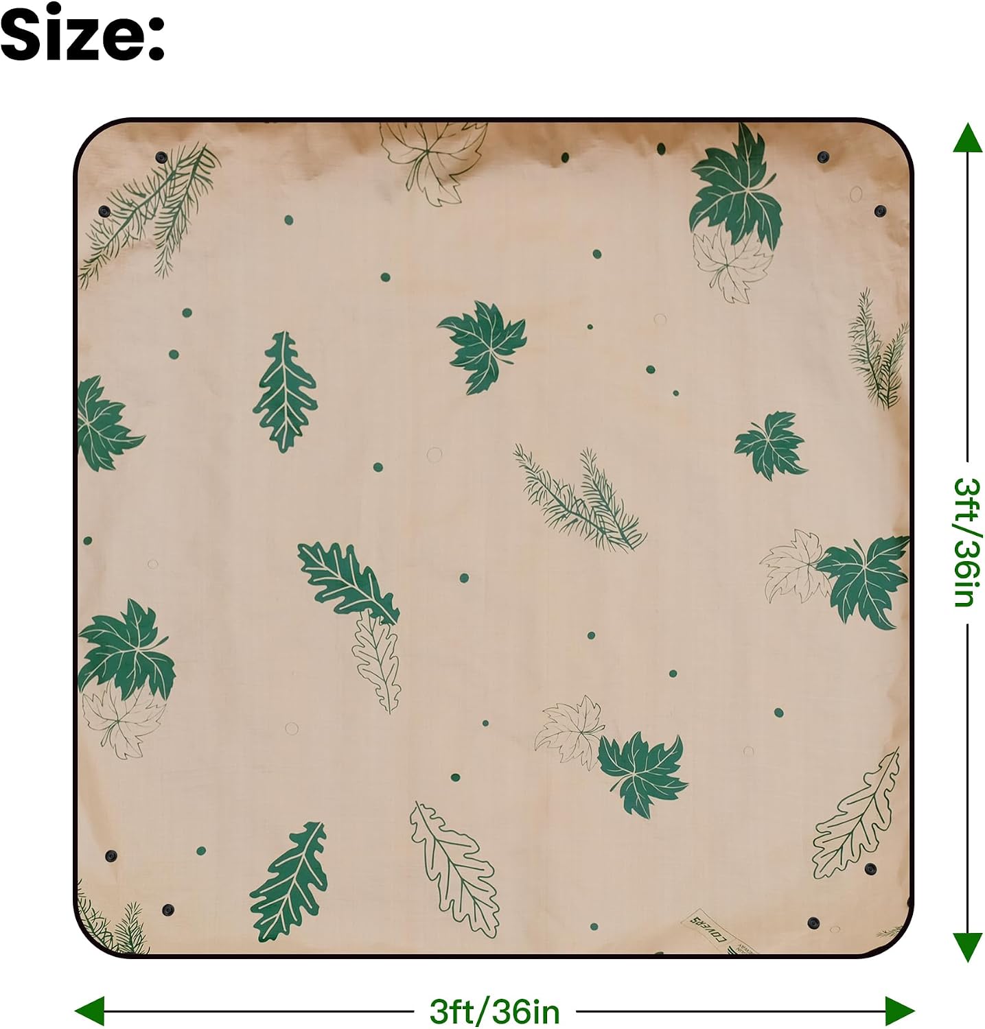 Alfombrillas trasplante 3x3ft para plantas interior plegable