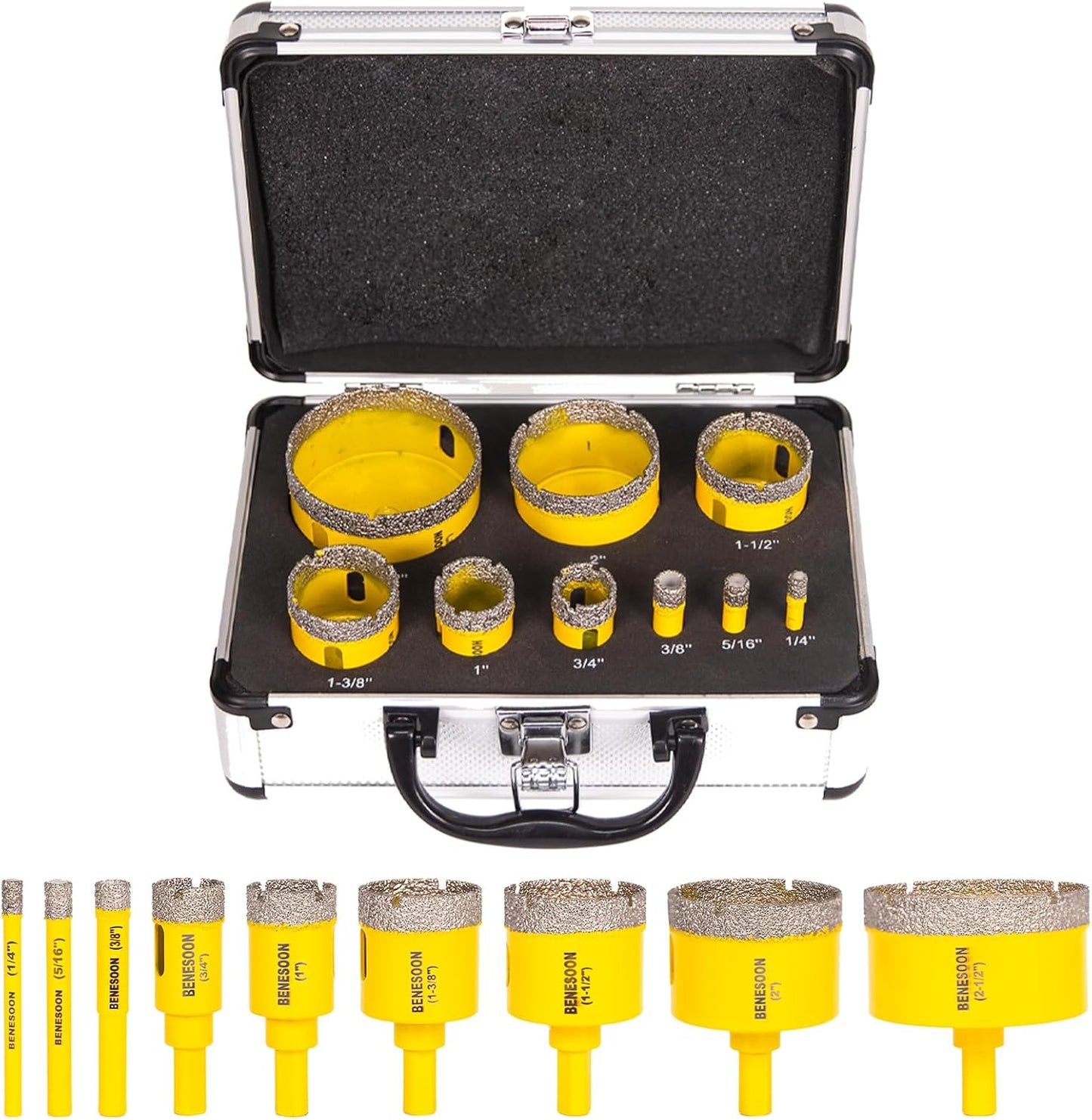 Kit sierra diamante azulejos cerámica granito 9uds