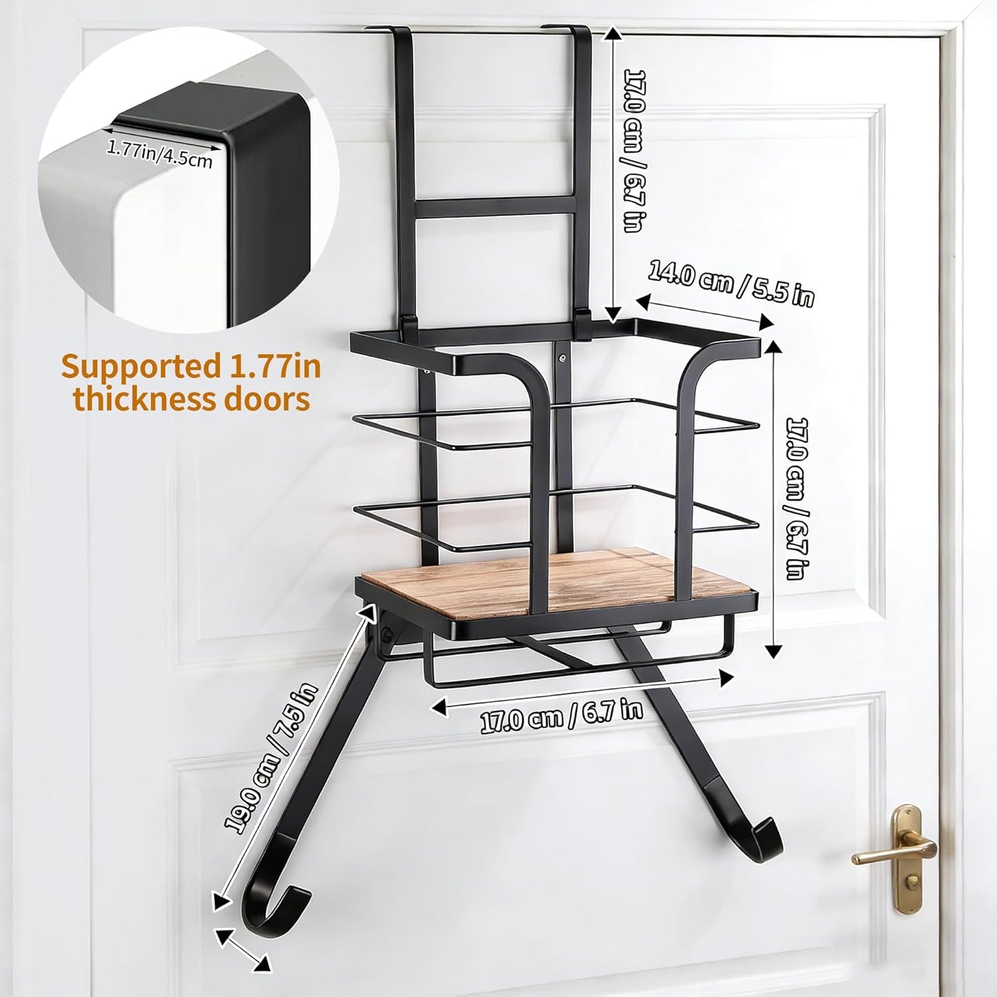 Soporte pared tabla planchar hierro negro adaptador patas T/Y
