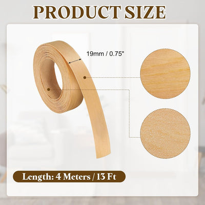 Bandas borde madera pino 3/4pulg x13pies prepegadas