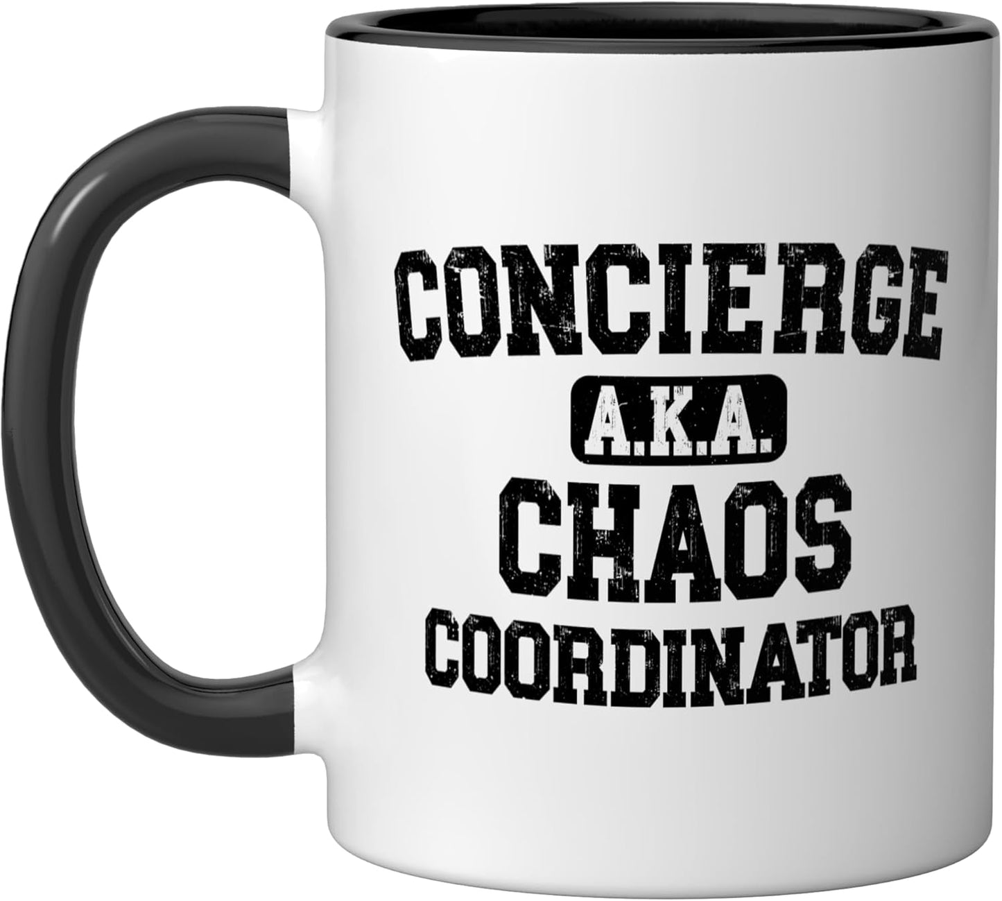 Taza Cerámica Concierge Negro/Blanco