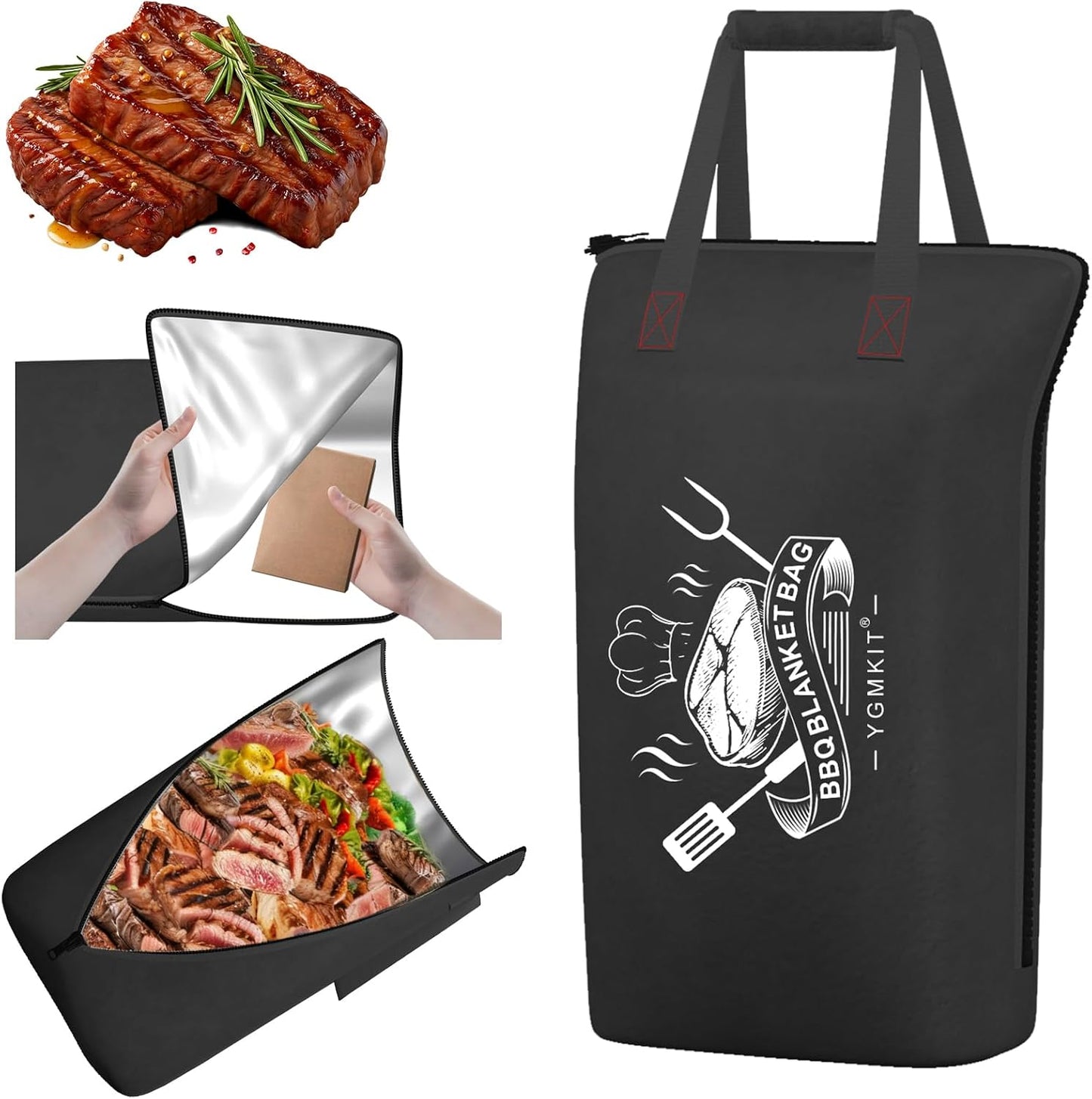 Manta barbacoa para reposar carne 21pulg aislada reutilizable