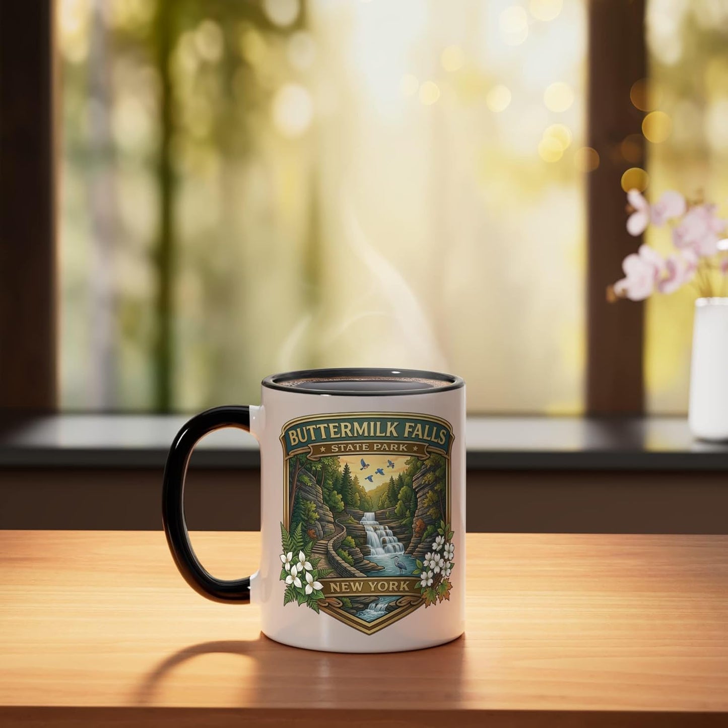Taza cerámica Buttermilk Falls Ithaca Nueva York