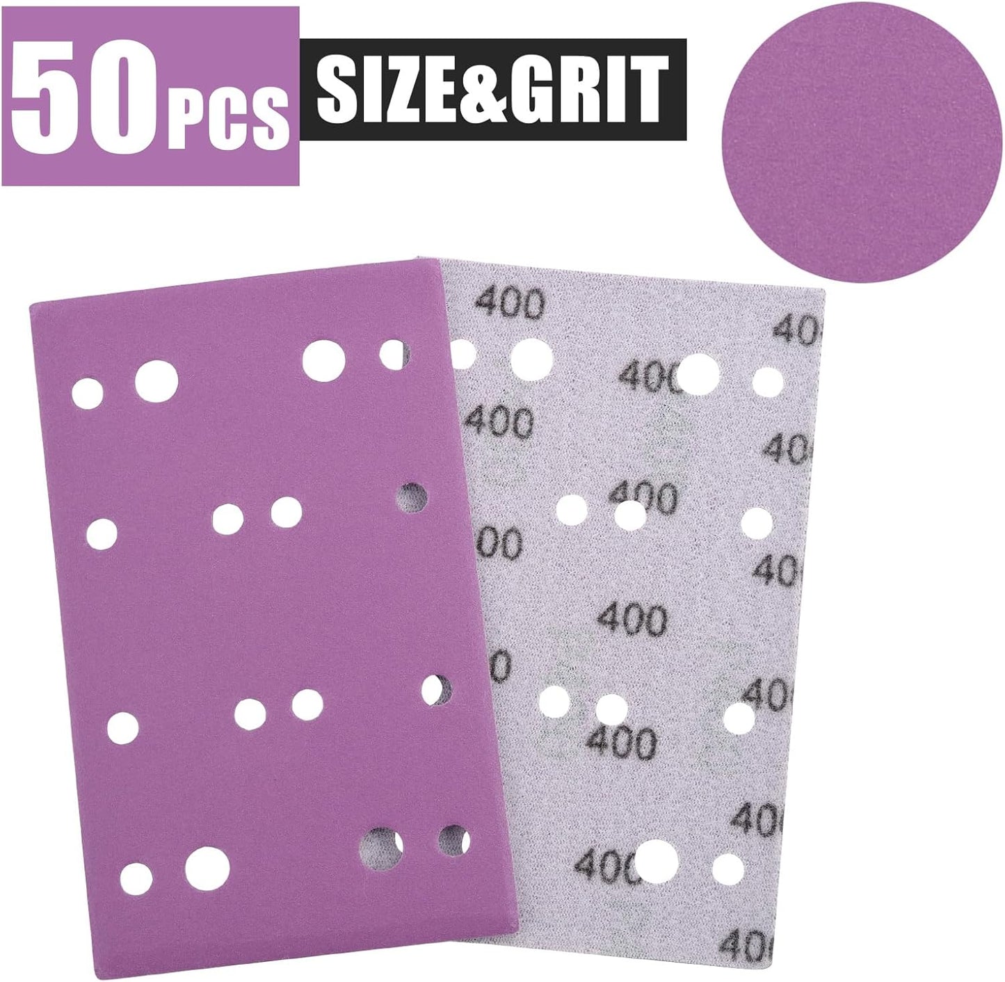 Papel lija grano 400 3x5pulg para Festool RTS 400