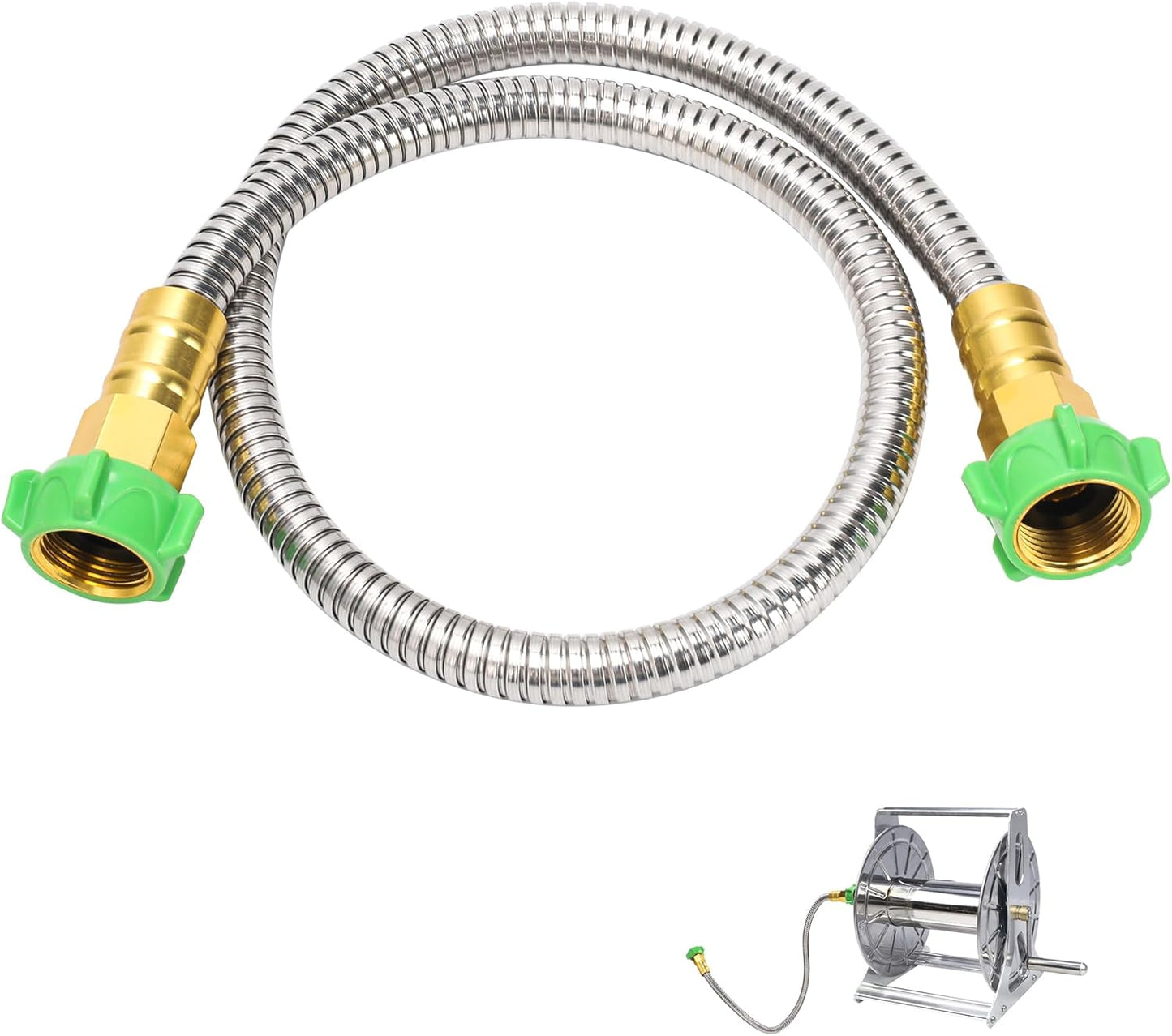 Manguera jardín 3ft acero inox flexible sin torceduras