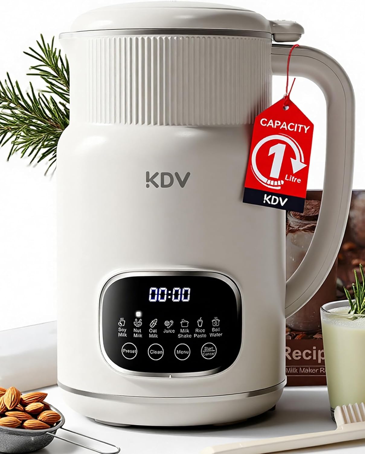 Máquina automática de leche de nuez 8 en 1 con leche vegetal de 32 oz