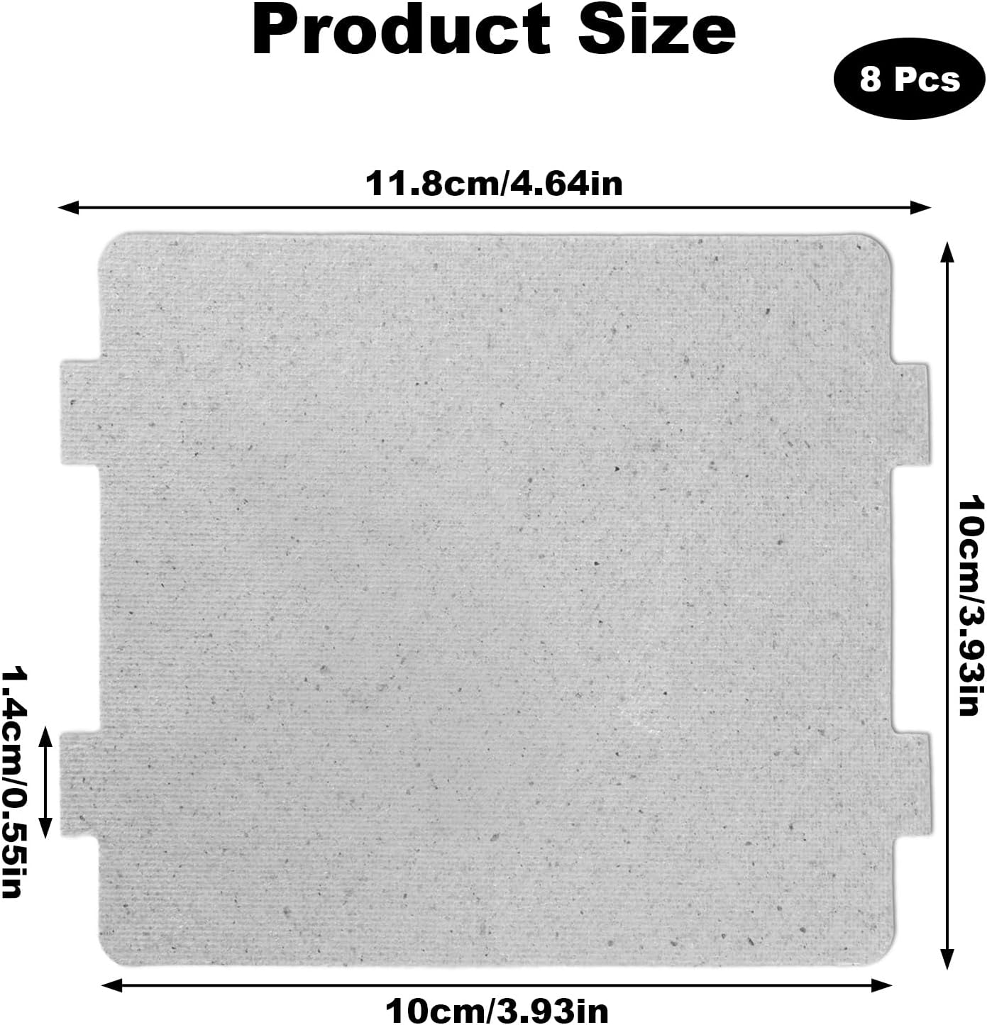 8 fundas guía ondas microondas tostadora 4.65x3.94pulg plateado