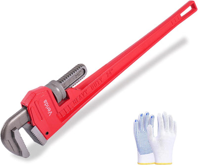 Llave tubo 24pulg acero cromo vanadio color rojo