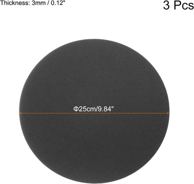 Posavasos fieltro negro reversible 10pulg set 3en1