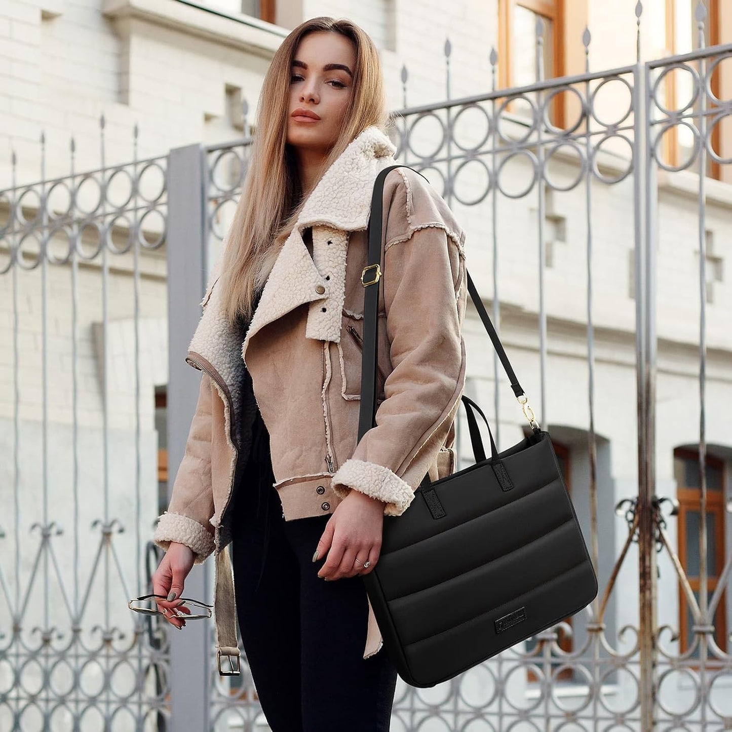 Bolsa laptop MacBook 13-14pulg acolchada impermeable con correa