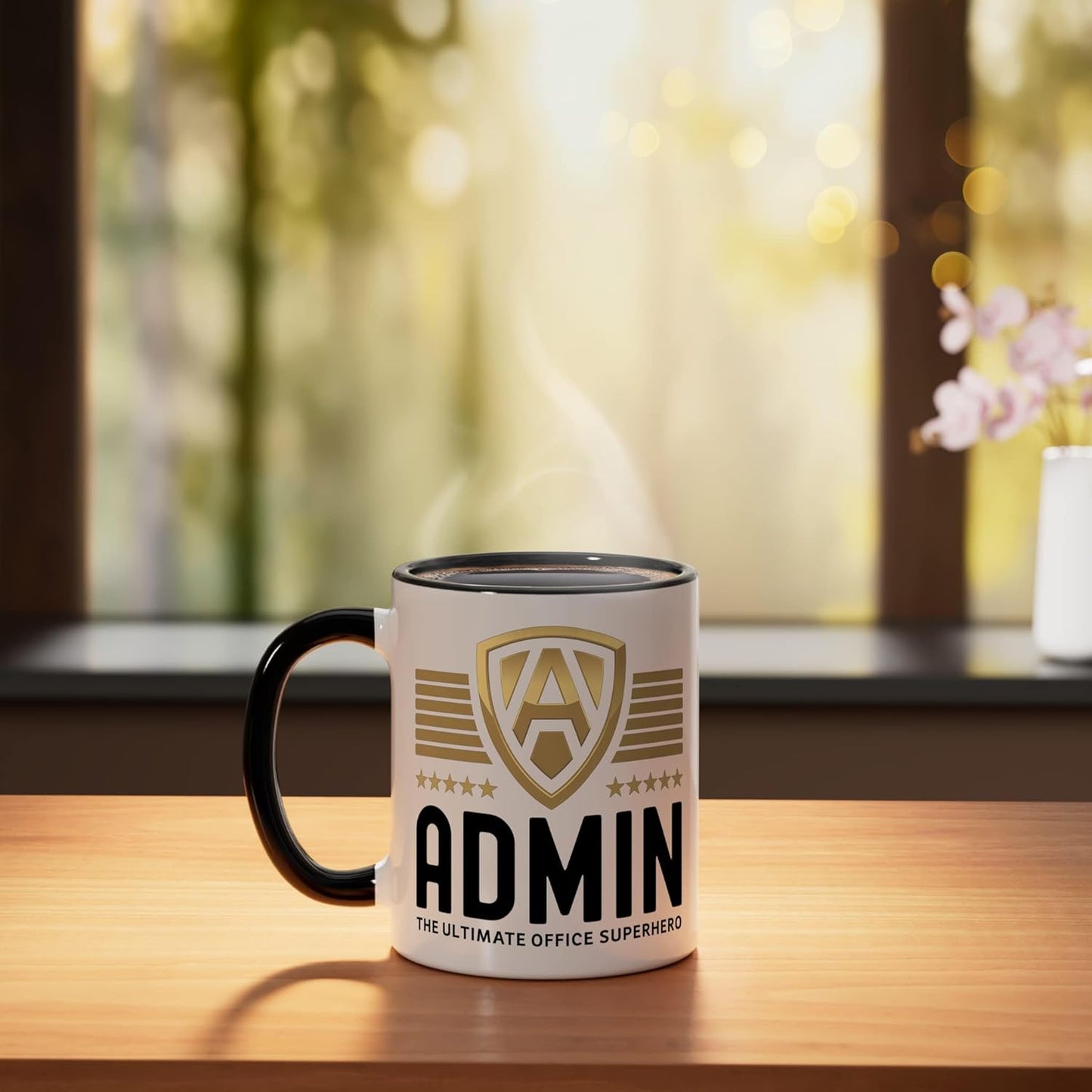 Taza cerámica para administrador de sistemas negro/blanco