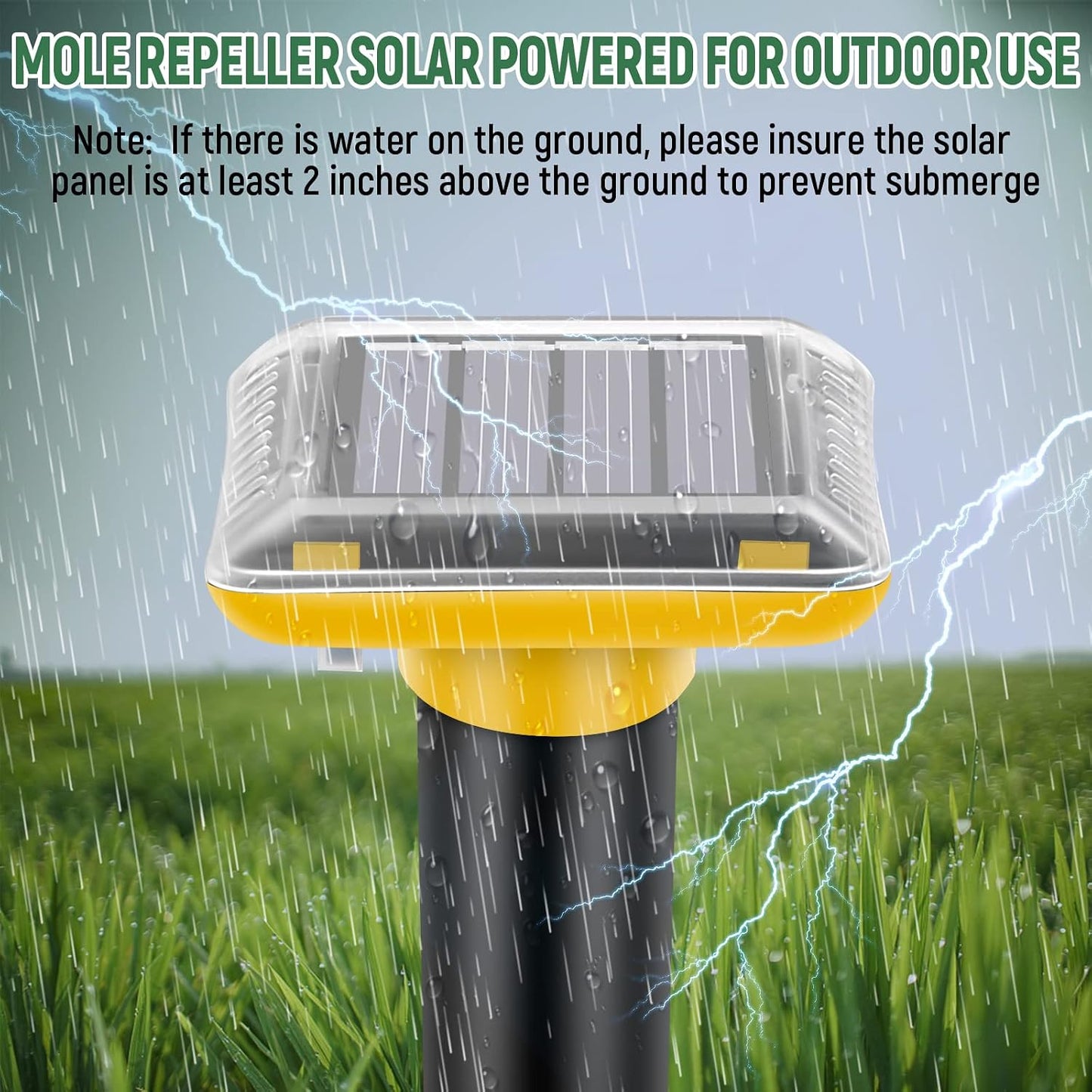 Repelente topos solar ultrasónico jardín
