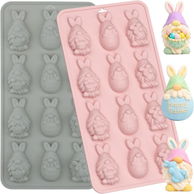 2 Moldes Silicona Huevos 3D Pascua Chocolate Caramelo