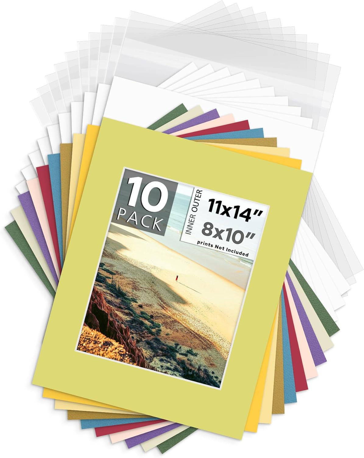 Tablero 11x14 pack 10 sin ácidos 4 capas núcleo blanco