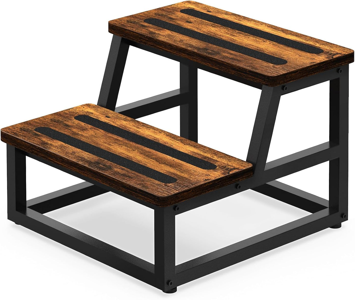 Taburete madera 2 escalones para cocina hogar baño