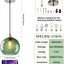 Lámpara colgante cristal isla cocina LED cable ajustable