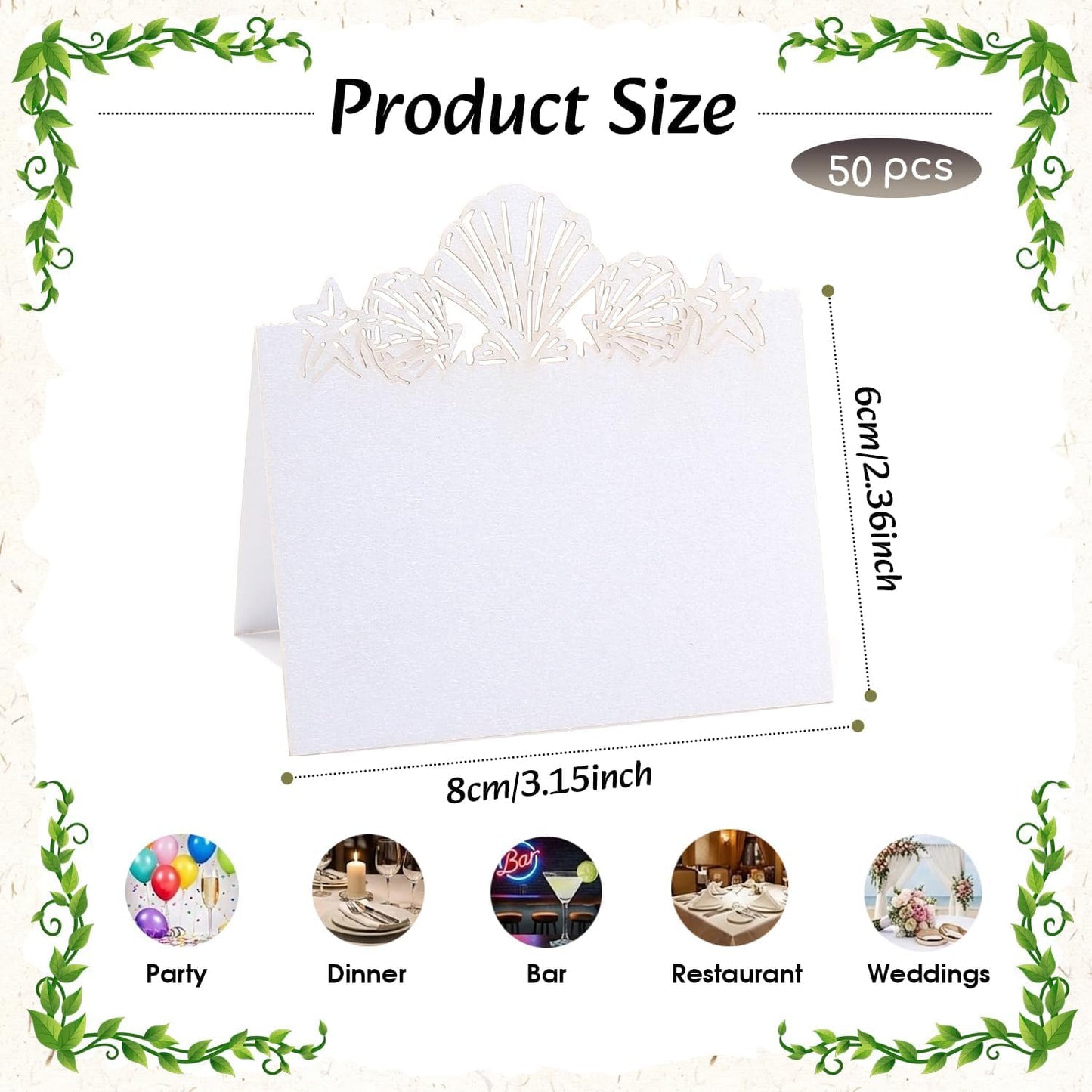 Tarjetas de mariposa blancas plegadas para mesa y eventos
