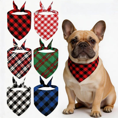 6 Pzas Bandanas Algodón Perros Medianos y Grandes
