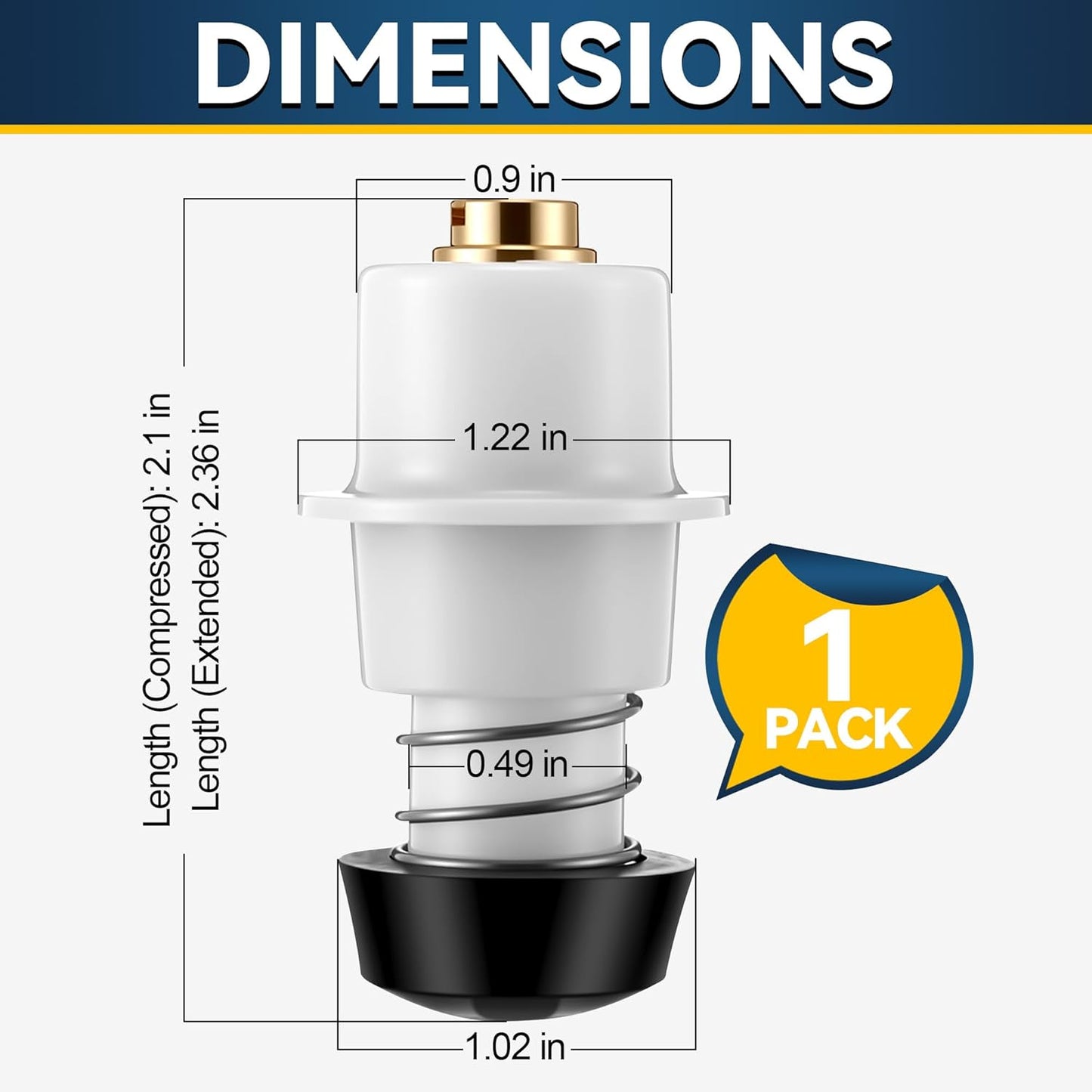 Kit reparación tope destornillador 3/4pulg comp Sloan H-540 H-600