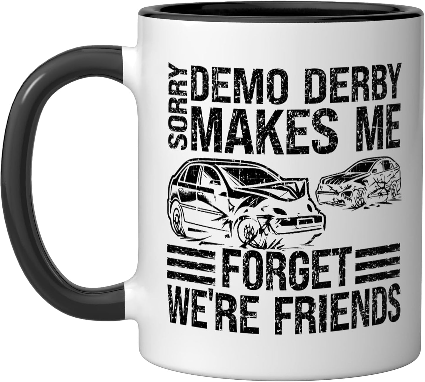 Taza cerámica para demolición derby negra/blanca