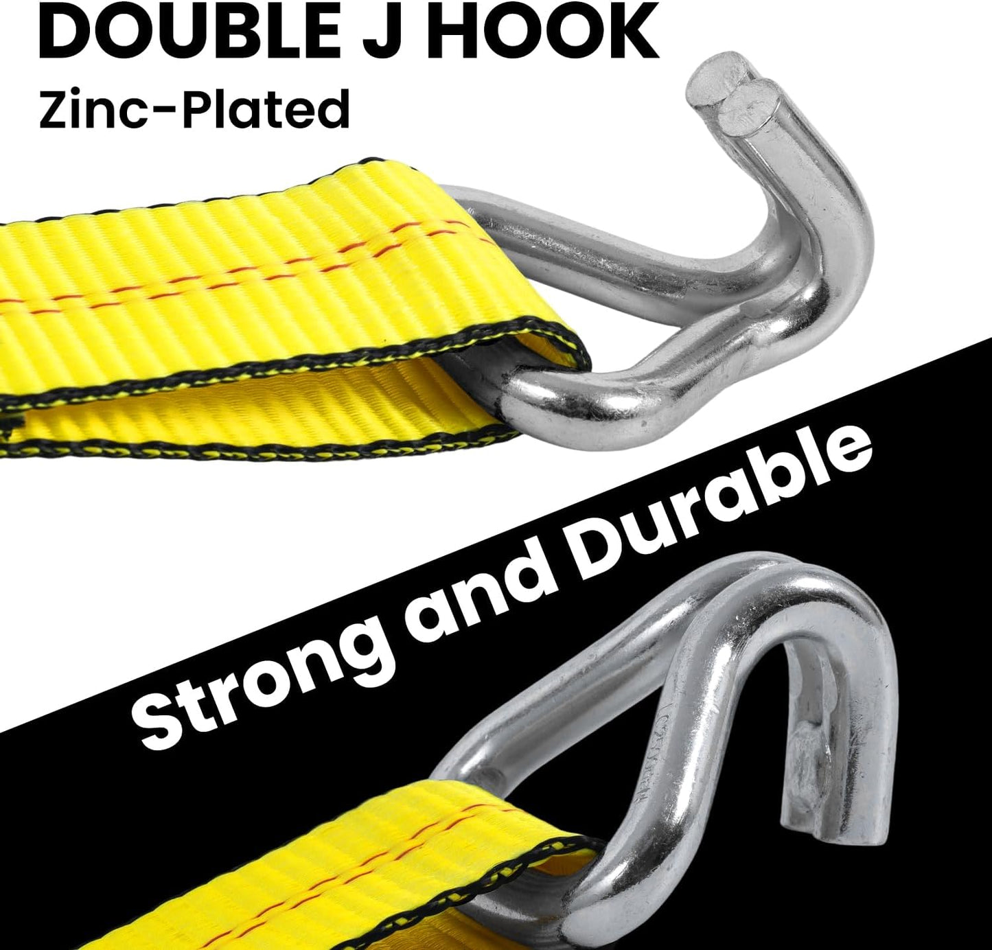 Correas trinquete 2pulg 20ft gancho J 10000lb