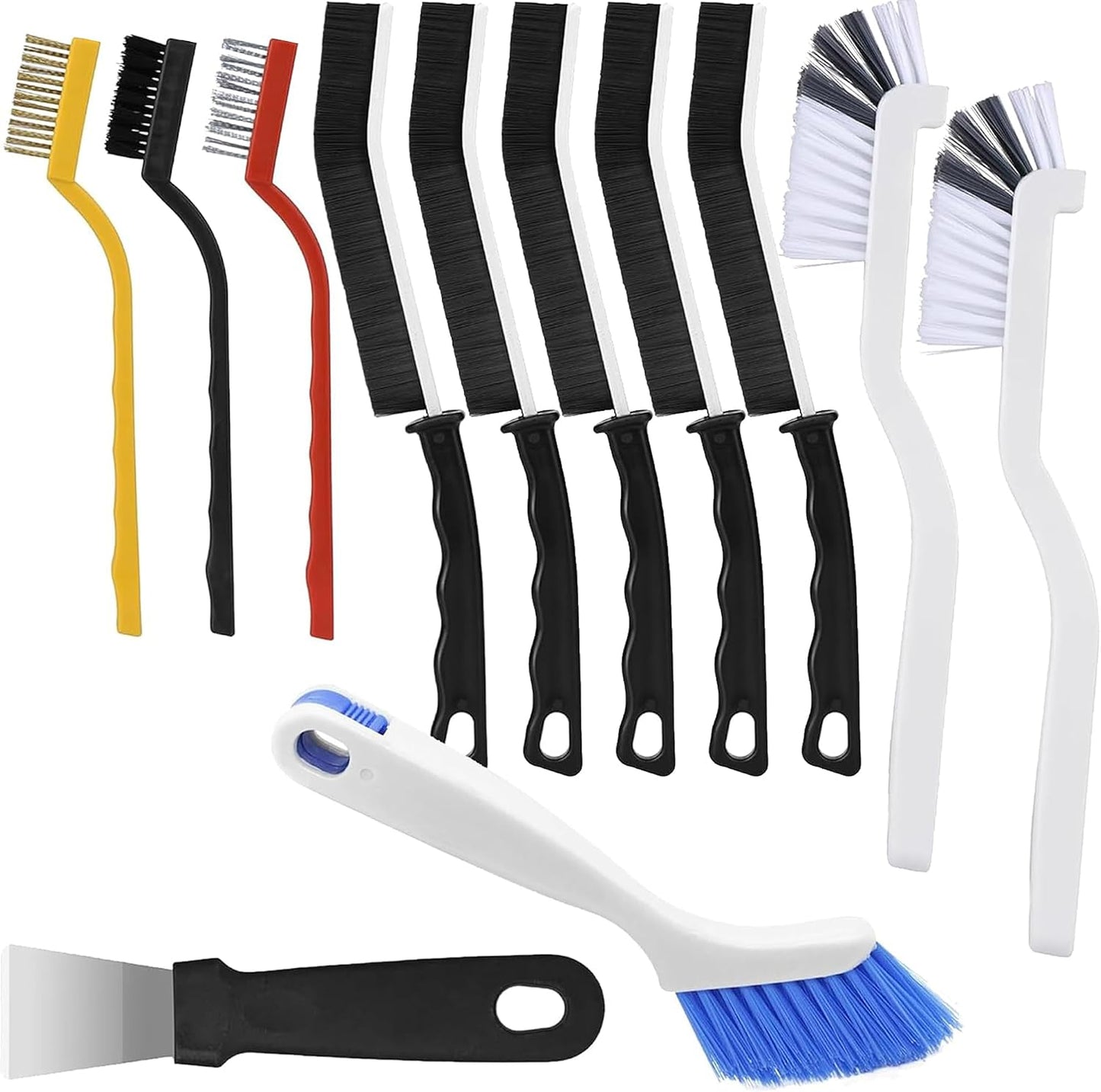 Set 12 Cepillos Limpieza Hendiduras Cocina Baño Taza Tetera