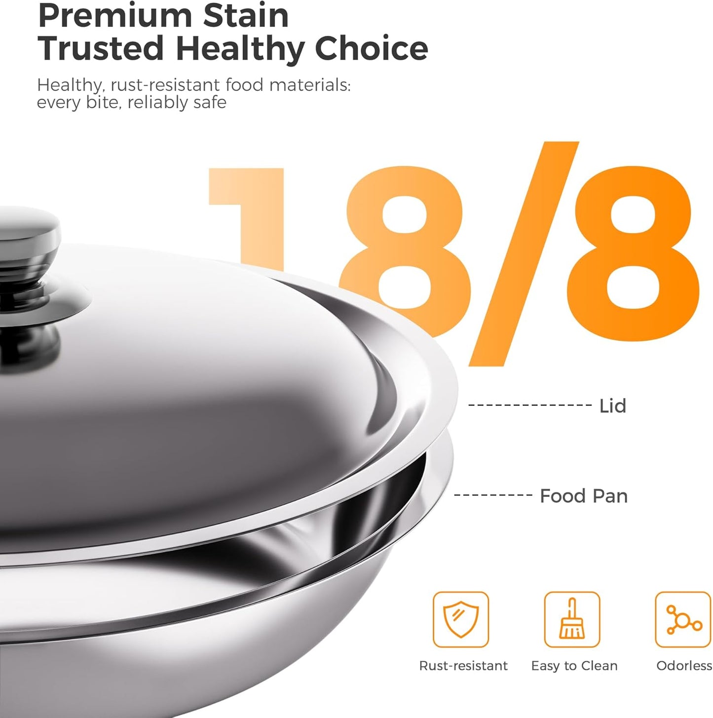 Set 8 Chafer Acero Inox 6qt Plata Dorado Rosa