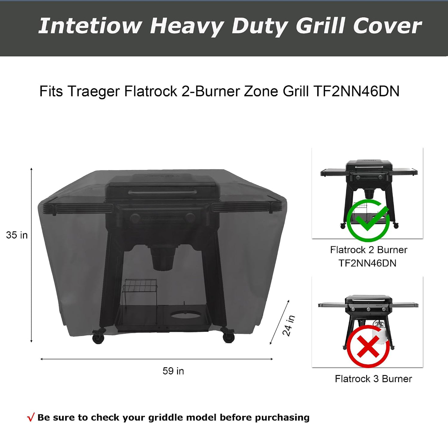 Cubierta Traeger Flatrock TF2NN46DN 26pulg 600D resistente