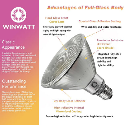 Bombilla LED PAR38 vidrio 4000K