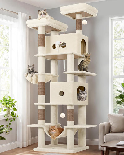 Torre árbol gatos 80pulg alta resistencia postes rascadores