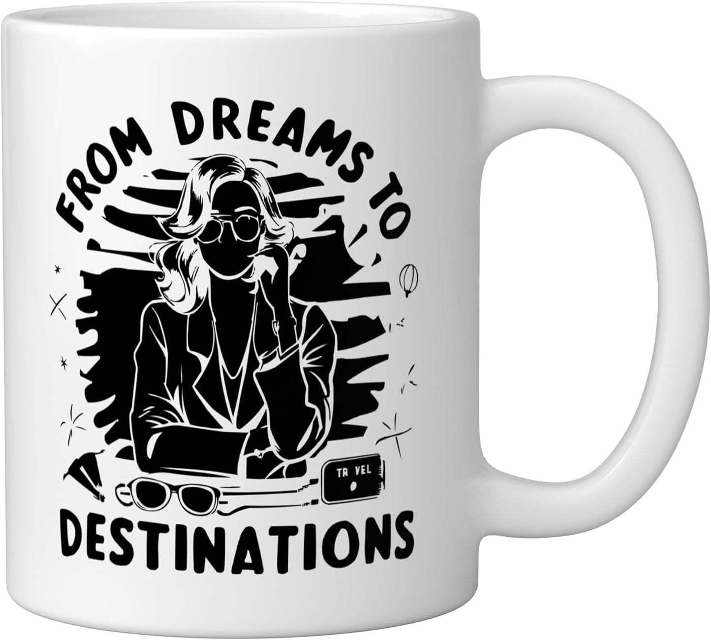 Taza Cerámica Viaje Mundial Blanco