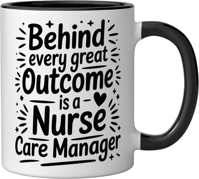 Taza de cerámica para gestión de casos, negro/blanco