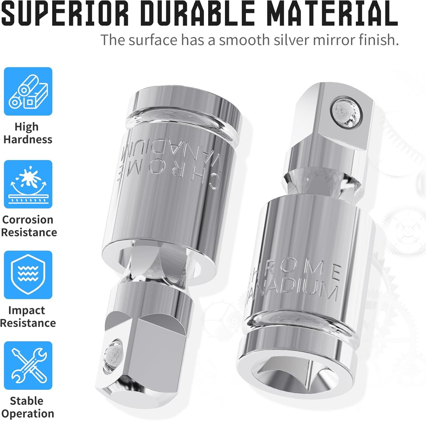 Set 3 Adaptadores Enchufe Giratorio 1/4-1/2 Pulg Acero