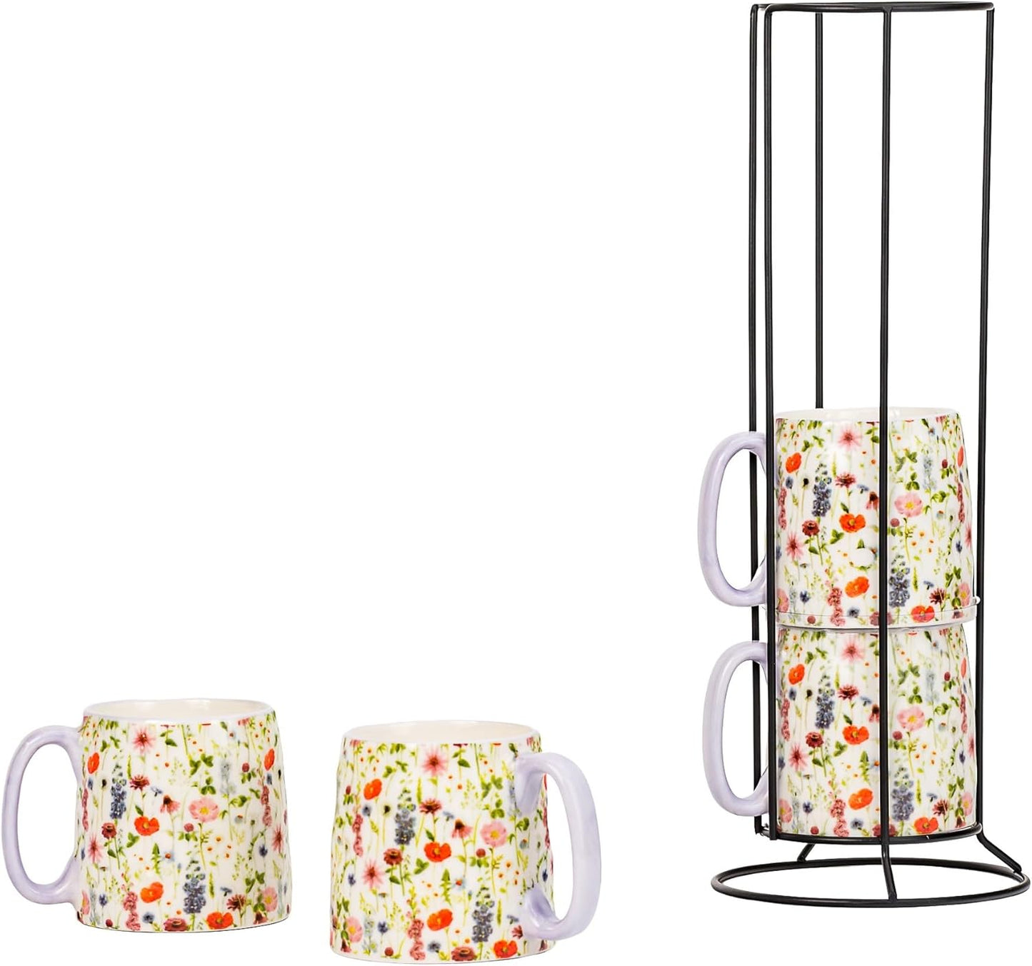 Juego de 4 tazas demitasse Bella Flora Strawberry Street