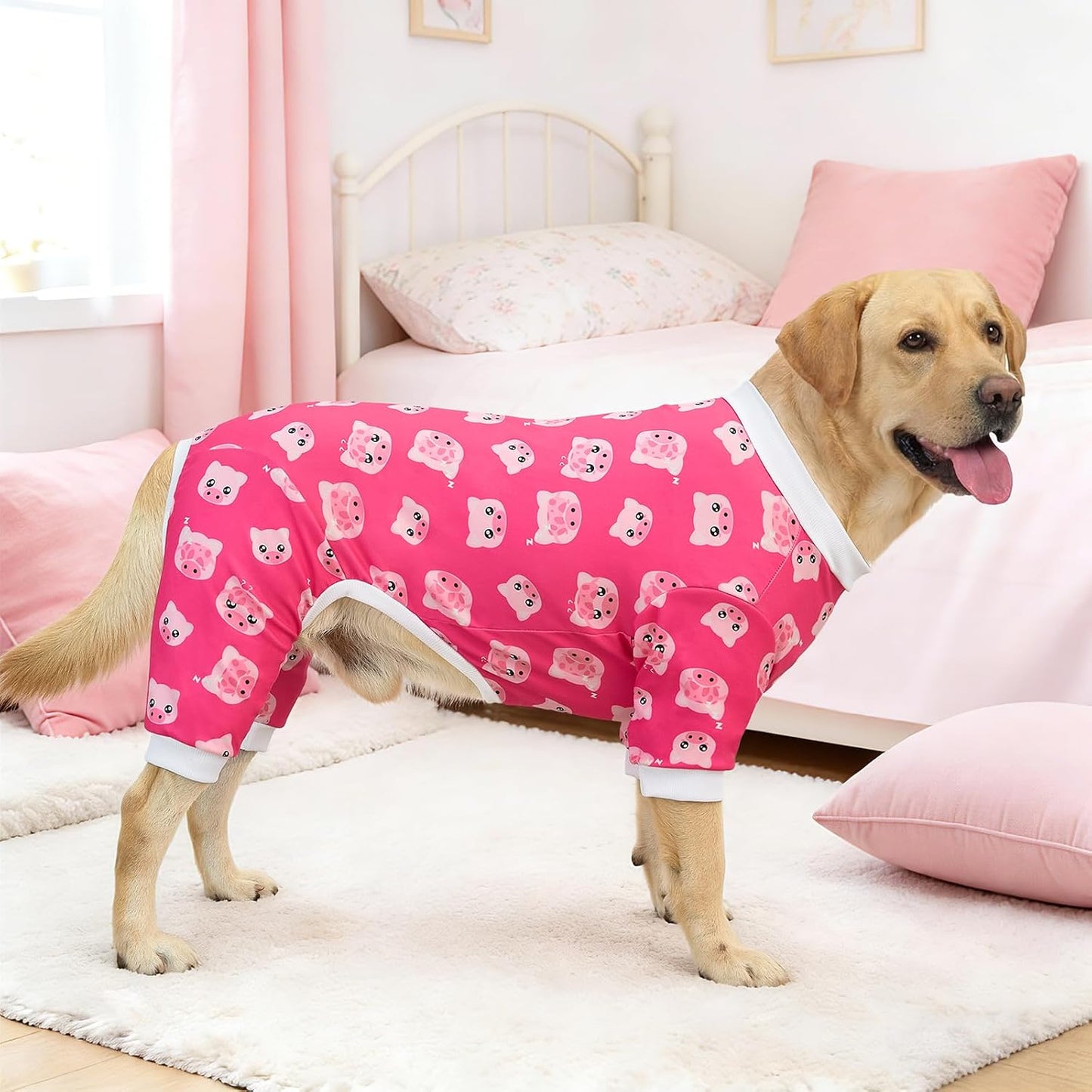 Pijama perros mediano grande elástico 4XL estampado pato