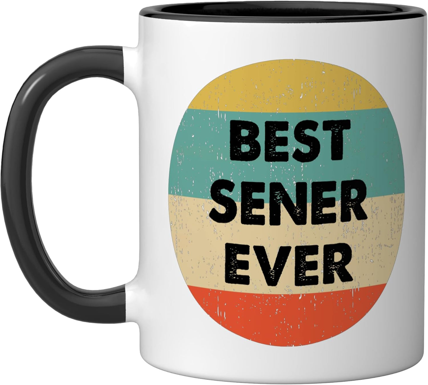 Taza Cerámica Sener Negro/Blanco