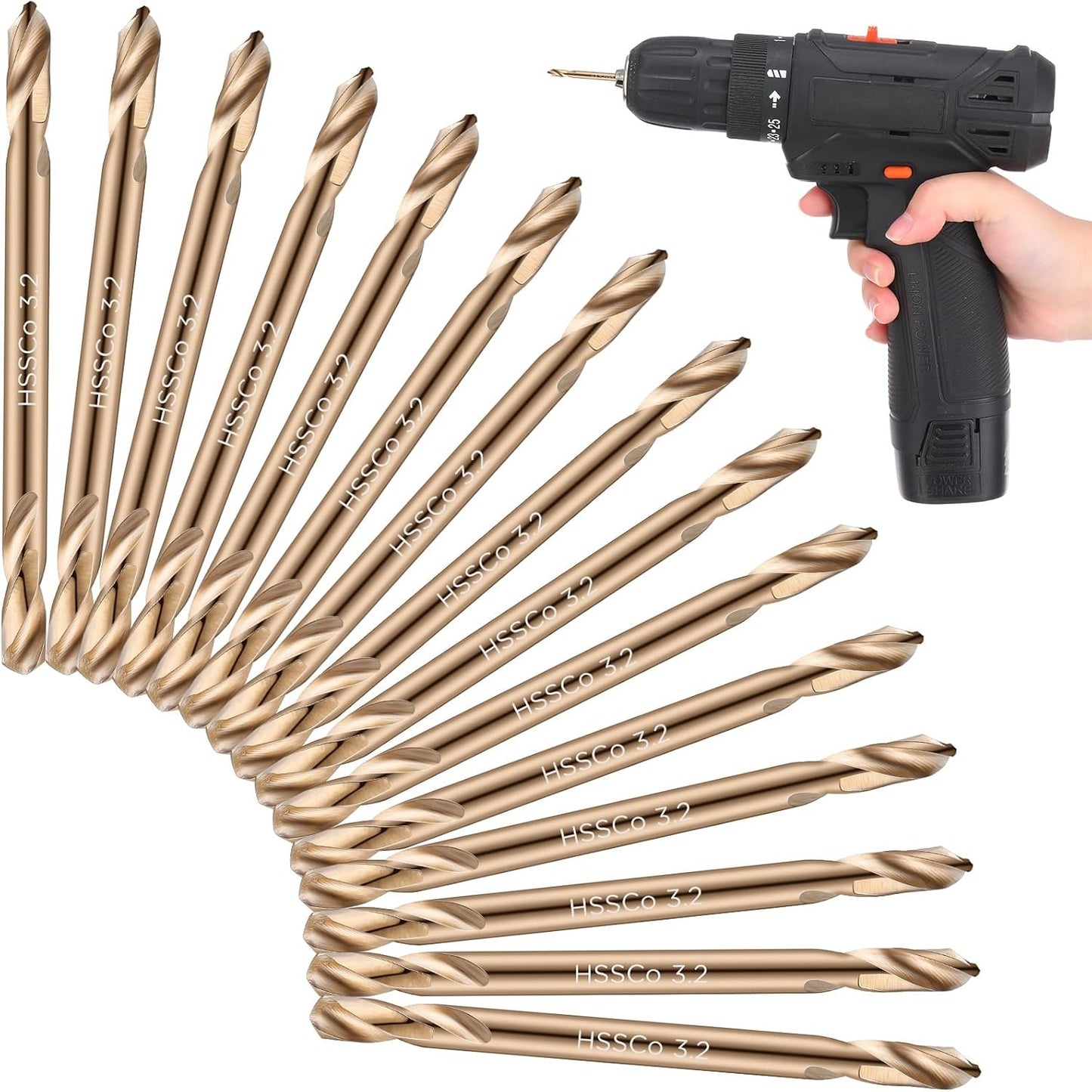 Brocas cobalto 1/8pulg doble extremo para M35 HSS