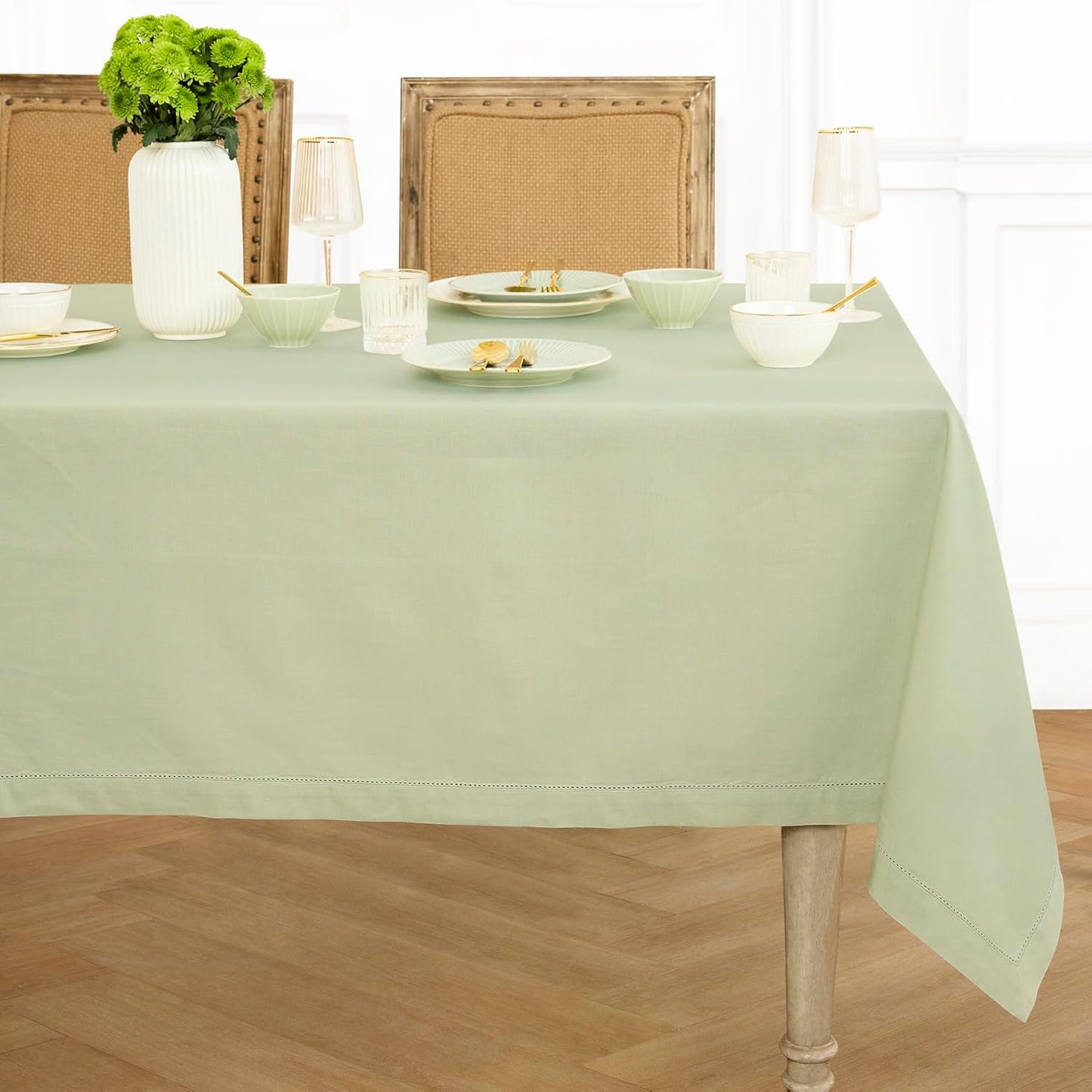 Mantel rectangular lino 58x120pulg con vainica lavable