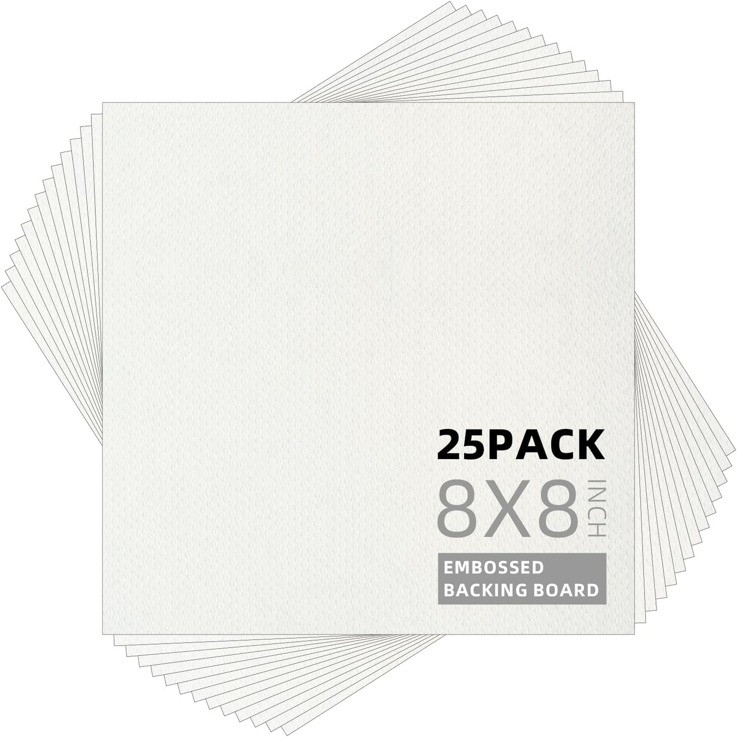 25 Tableros Respaldo Blanco 8x8pulg Sin Ácidos