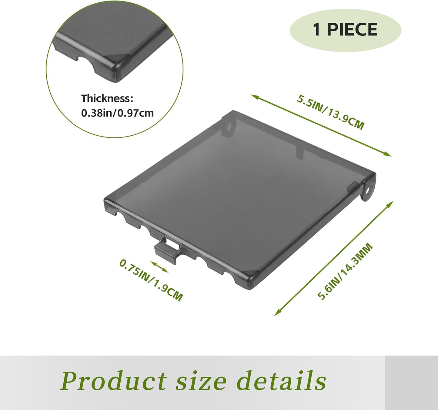 Tapa vertical transparente 2 bandas para caja eléctrica Arlington