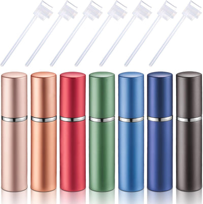 7 Atomizadores Perfume Recargables 0.2oz con Bomba Transferencia