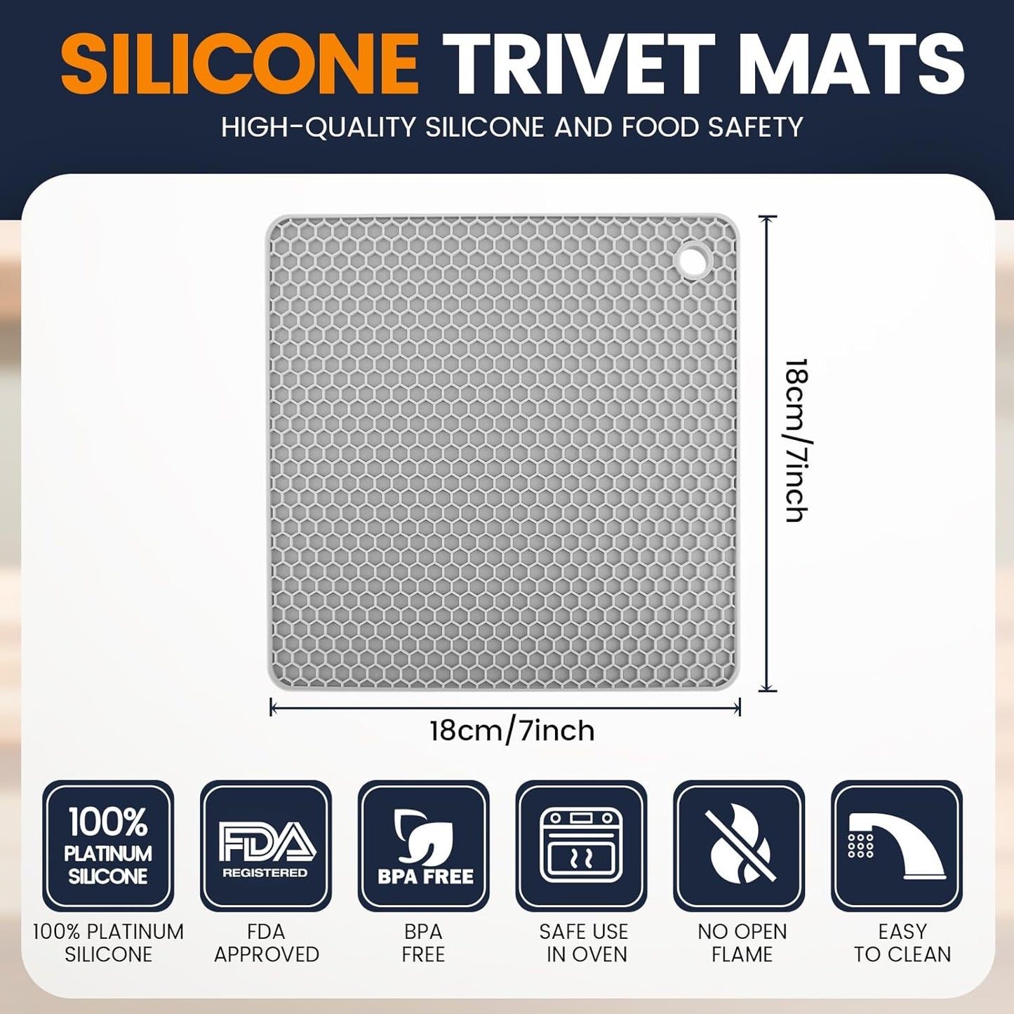 Alfombrillas de silicona antideslizantes multiusos para cocina