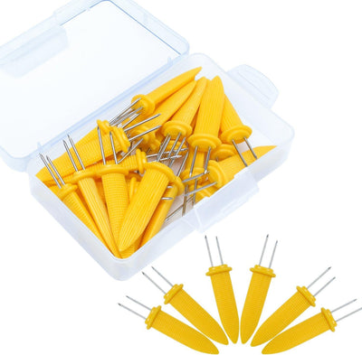 25 Soportes Maíz 3.35pulg Acero Inox Caja Almacenamiento