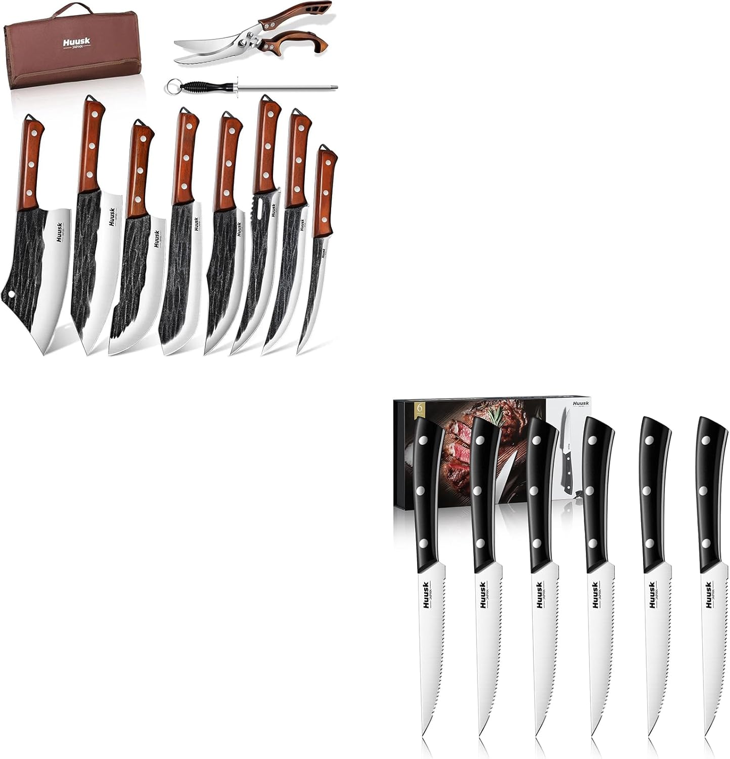 Set 6 Cuchillos Chef Huusk con Funda y Cuchillo Fileteador