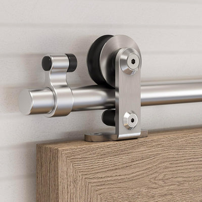 Kit herrajes puerta corrediza granero 66pulg acero inox