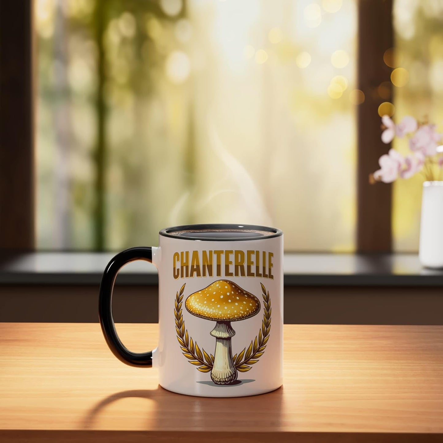 Taza cerámica para recolección de hongos morelos negro/blanco