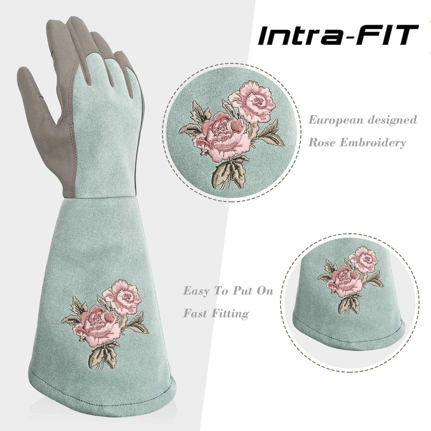 Guantes poda rosas resistentes espinas protege antebrazo
