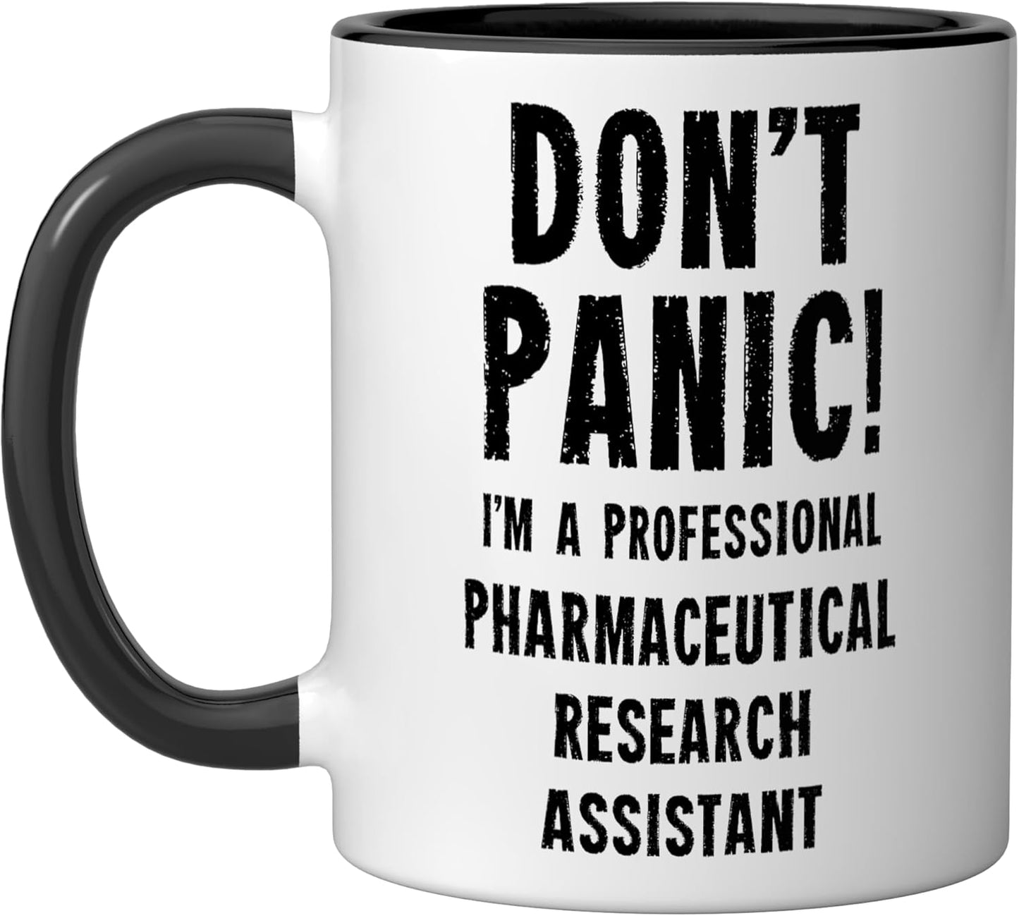 Taza Cerámica Asistente Farmacéutico Negro/Blanco