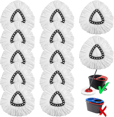 12 Pzas Cabezal Fregona Microfibra Comp O-Ceda Easywring