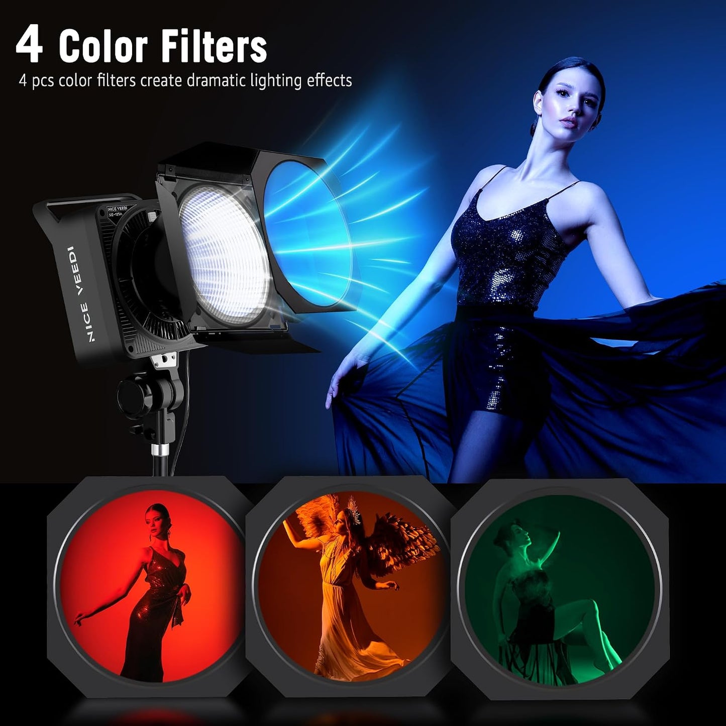 Luz video RGB Bowens 3000K-10000K CRI 97